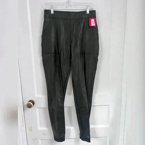 Spanx Faux Leather Jogger Pants Size M New With Tag